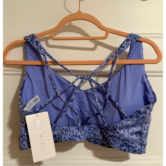 Athleta Solace Printed Sports Bra - Lavender NWT SZ XL - Picture 5 of 10